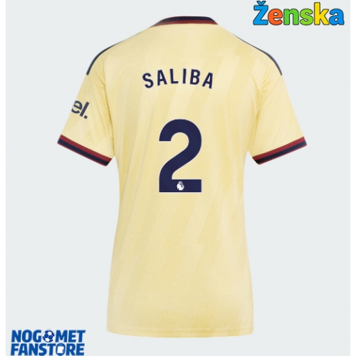 Arsenal William Saliba #2 Rezervni Dres za Ženska 2026-27 Kratak Rukav